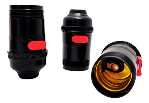 Soquete Com Chave E27 Bakelite Bivolt Com 15 Unidades Max