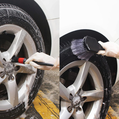9ps Juego De Cepillos Para Llantas Auto Lavado Rines Brochas