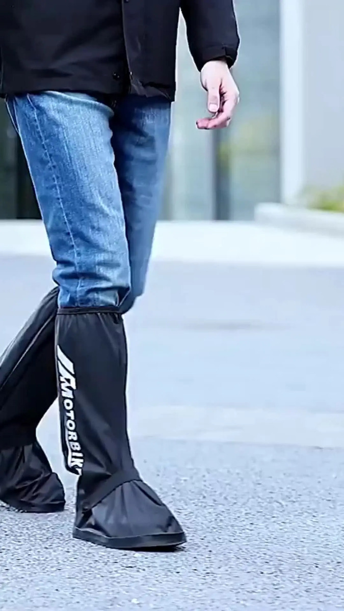 Capa De Chuva Para Calçado Motoqueiro Impermeável Antiderrapante