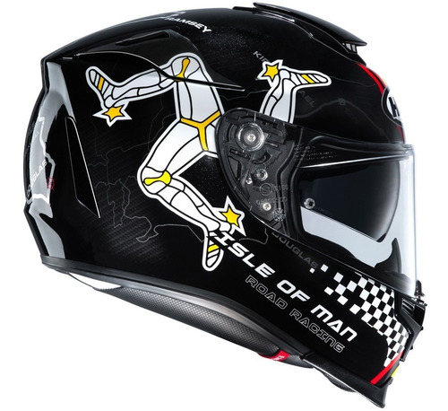 Casco Moto Hjc Rpha 70 Isle Of Man Fibra De Carbono C/lentes