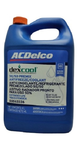 Refrigerante Naranja Acdelco Original 4 Litros Dex-cool