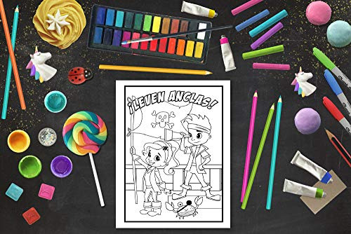 Piratas: Un Libro De Colorear Para Ninos: 35 Bonitas Ilustra