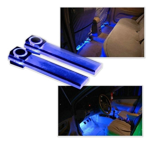 4/pcs Led Interior Luz Ambiente Kit Coche Luz Ambiente