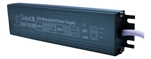 Fonte Driver 120w Ip67 P/ Led Blindado 12v 10a 100%