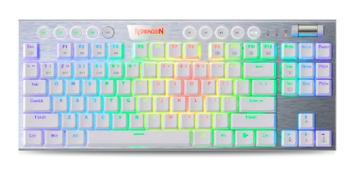 Teclado Redragon Horus Tkl K621w-rgb-sp White Wireless