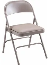 Comprar Lorell Sillas Plegables De Acero Beige Con Asiento Acolchado