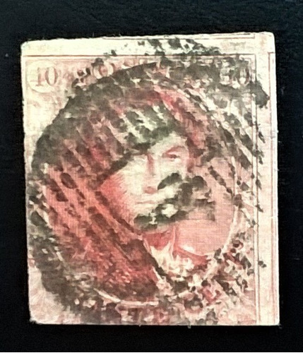 Bélgica Sello Yv 12 Leopoldo I 40c Sin Fil 1858 Usado L12651