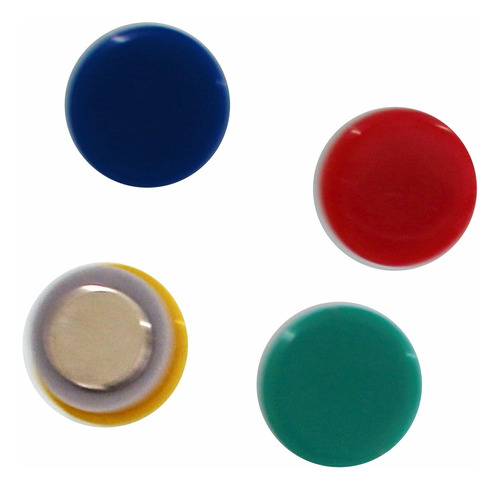 Ímã Neodímio Colorido Para Quadro Vidro Magnético - Kit 5 Un