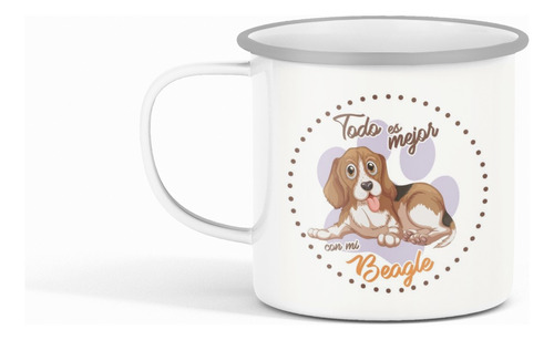 Taza Enlozada Beagle - Compañía Encantadora