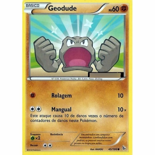 2x Geodude - Pokémon Físico Comum 45/106 - Pokemon Card Game