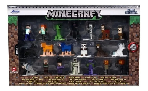 Imagen 1 de 9 de Minecraft Pack 20 Mini Figuras 1:65'' | C