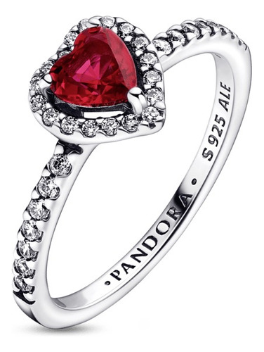 Anillo De Corazón Elevado Rojo