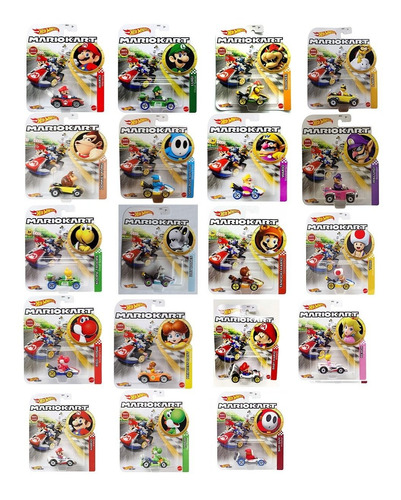 Hot Wheels Mario Kart Colección Todos Personajes Favoritos