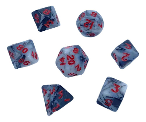 Juego De Dados De Acrílico De 7 Piezas, Dados Multicolores
