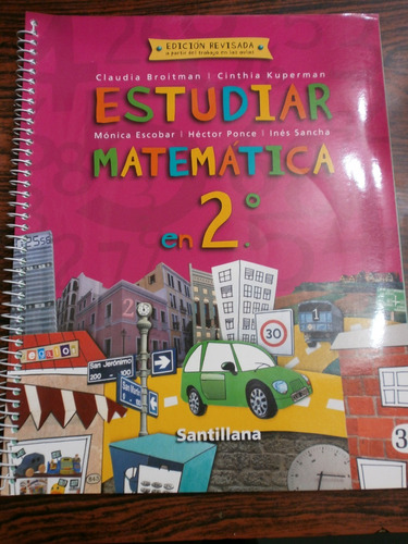 Estudiar Matemática En 2º Edición Revisada Santillana Nuevo!