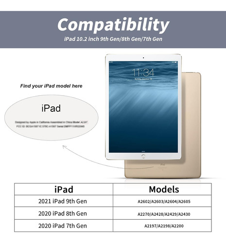 Estuche Protector iPad 10,2 9va 8va 7ma Genereción