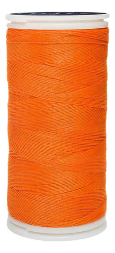 Caja 12 Pzas Hilo Coats Poliéster Liso 3 Cabos Fibra Corta Color T6980-0167 Naranja Calabaza