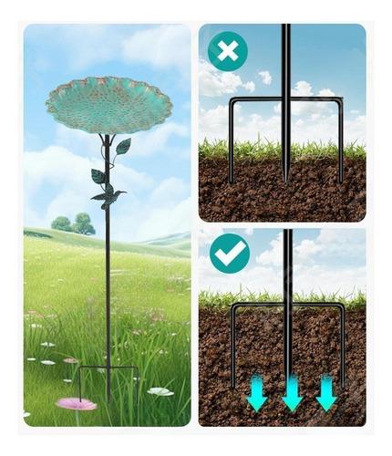 Comedero Para Pájaros De Metal Para Jardín Al Aire Libre,