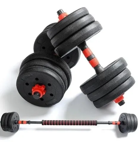 Ninabei set de mancuernas 20-30 KG ajustables,mancuernas con pesas y barra  de extensión, Barra Recta Ajustable,Dumbbell con Barras ConexióN 2en 1