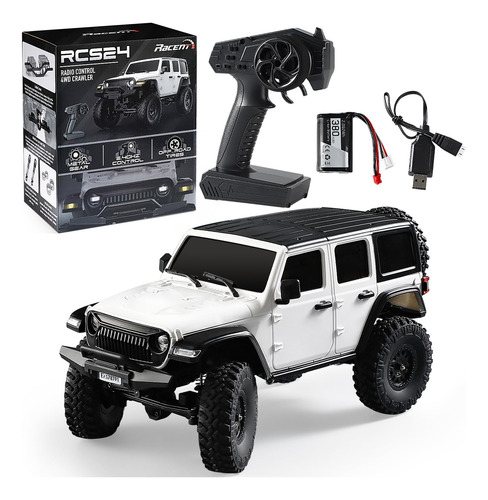 Crawler Rc 1/24 4x4 Monster Truck Blanco Modelo Escalada Color Personaje