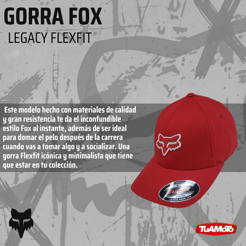 Gorra Fox Niño / Dama Talle Unico Youth Legacy Flexfit Roja