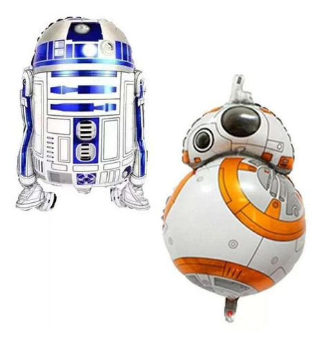 Globo Metálico Grande Star Wars Precio X Unidad Bb8 Ó R2d2