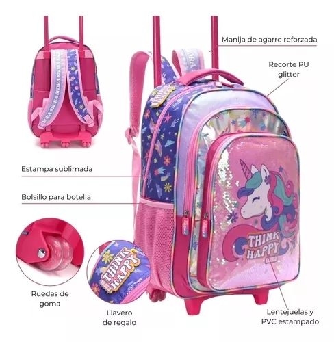 Mochila Escolar Gommas Niña Glitter- Estampado 7IZ