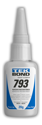Super Cola Adesiva Multiuso Instantânea Tekbond 793 20g