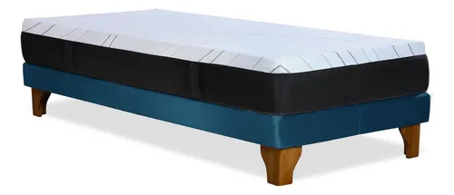 Cama Europea Zen Top Foam Soft Tela Velvet 1.5 Plazas