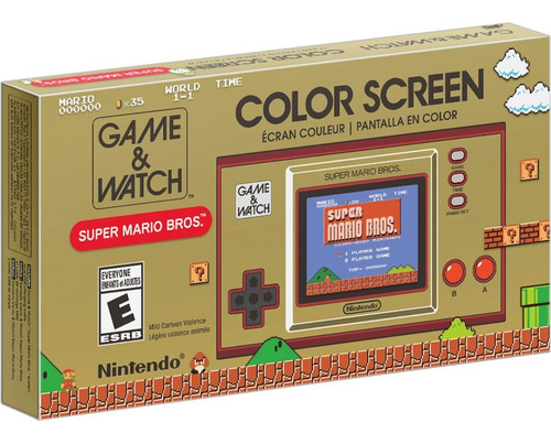 Nintendo Game & Watch Super Mario Bros. color rojo y dorado