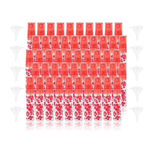 Kesell 50 Pack Botellas De Vidrio De 5ml Con Atomizador, Per