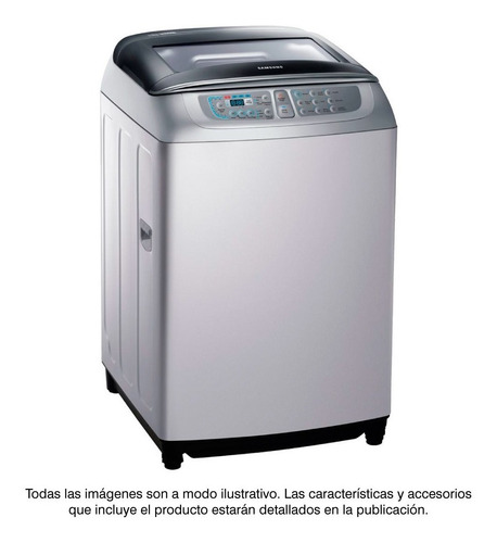 Lavarropas Samsung Wa80f5s4uda Wa80 Silver 700rpm 8kg Pc