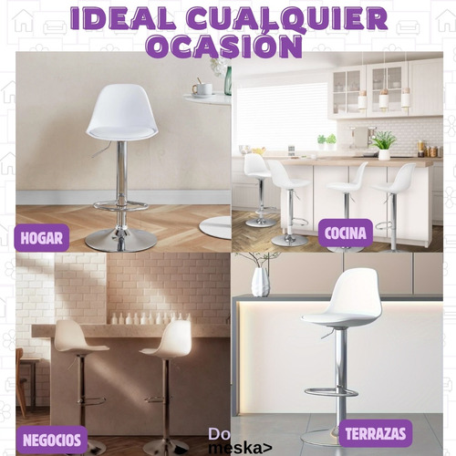 2 Sillas Para Cocina Barra Bancos Altura Ajustable Hogarden