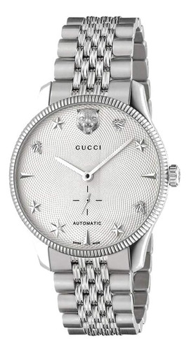 Reloj Gucci G-timeless Automatic Silver Dial Para Hombre Ya1