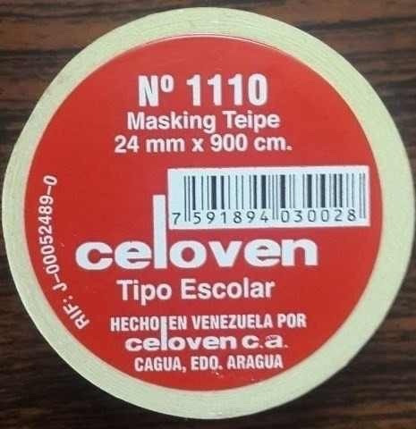 Tirro Escolar Pequeño 24mmx900cm Celoven Xcaja Con 36 Piezas