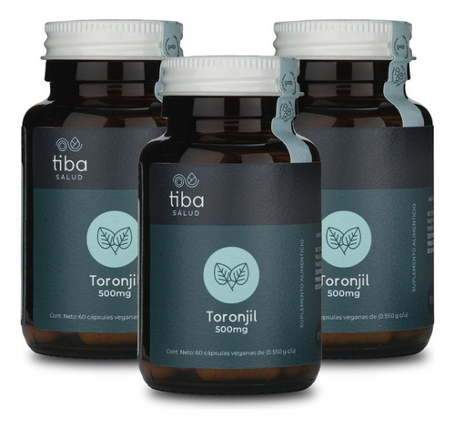 Triple Pack Control Estrés Toronjil 180 Cápsulas Tiba Salud Sabor Natural