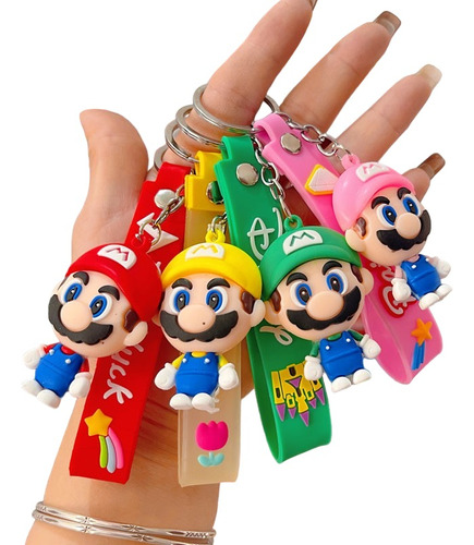 Llavero Anime Super Mario Bross 3d Goma Correa