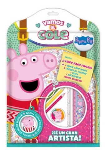 Vamos Al Cole Set Didactico Libro Pintar Peppa Pig Vertice