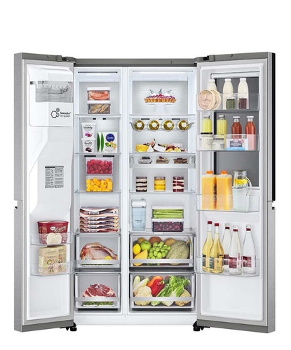 Imagen 2 de 3 de Heladera inverter auto defrost LG LS66SXSC silver con freezer 637L 220V