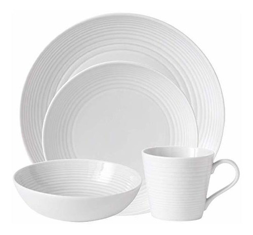 Royal Doulton 8574024522 Gordon Ramsay Maze Blanca 4-piezas