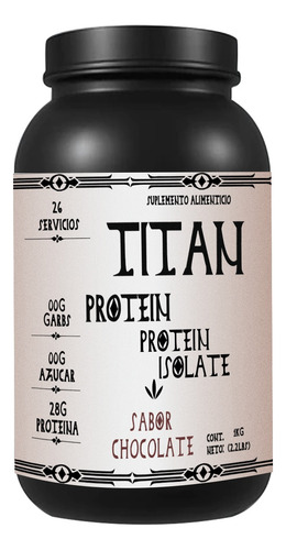 Proteina Whey Isolatada 1kg Titan Suplement Varios Sabores Chocolate