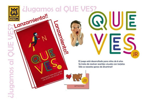 Imagen 10 de 12 de Que Ves Jr Junior Juego De Mesa Cartas Yetem