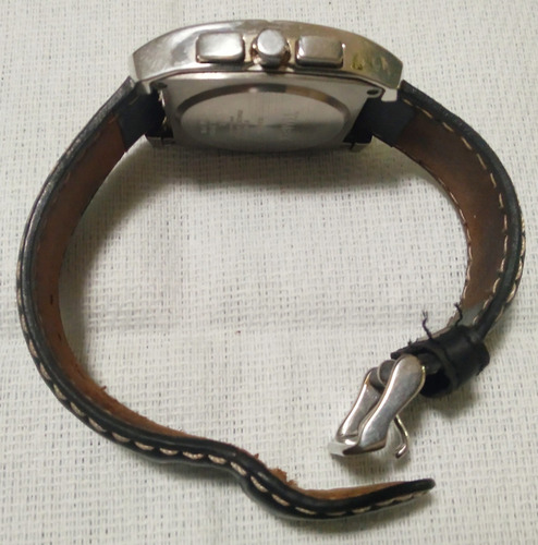 Relógio Timex Monaco Analógico Quadrado Couro Usado Lindo