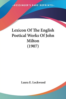 Libro Lexicon Of The English Poetical Works Of John Milto...