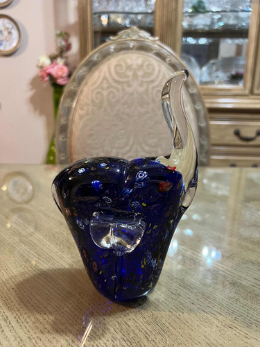 Elefante De Cristal Murano Millefiori (Usado)