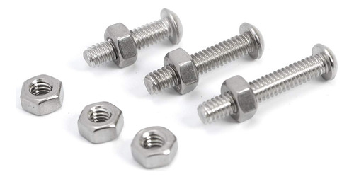 Juego Surtido De Tornillos Y Tuercas De Acero Inoxidable 1/4