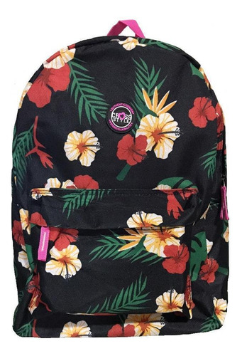 Mochila Clio Cross Costas Estampa Juvenil Casual Floral