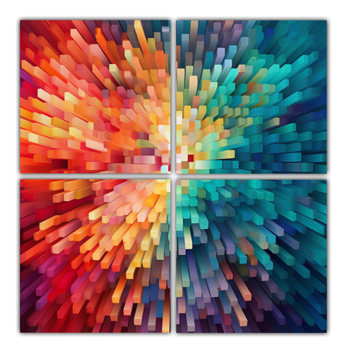 120x120cm Lienzos Abstractos Multicolor Alta Calidad Y Preci