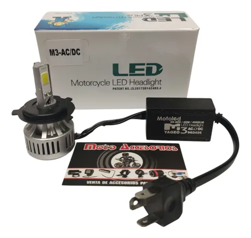 Bombillo Led H4 Corriente Directa Y Alterna 4500 Lúmenes