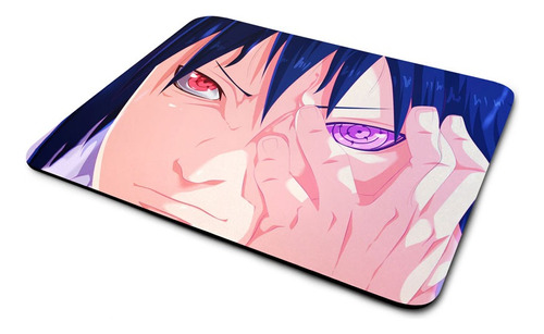 Mouse Pad Personalizado - Sasuke Com Sharingan E Rinnegan